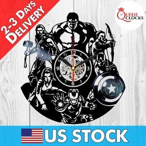 Marvel Avengers Vinyl Wall Clock Birthday Gifts